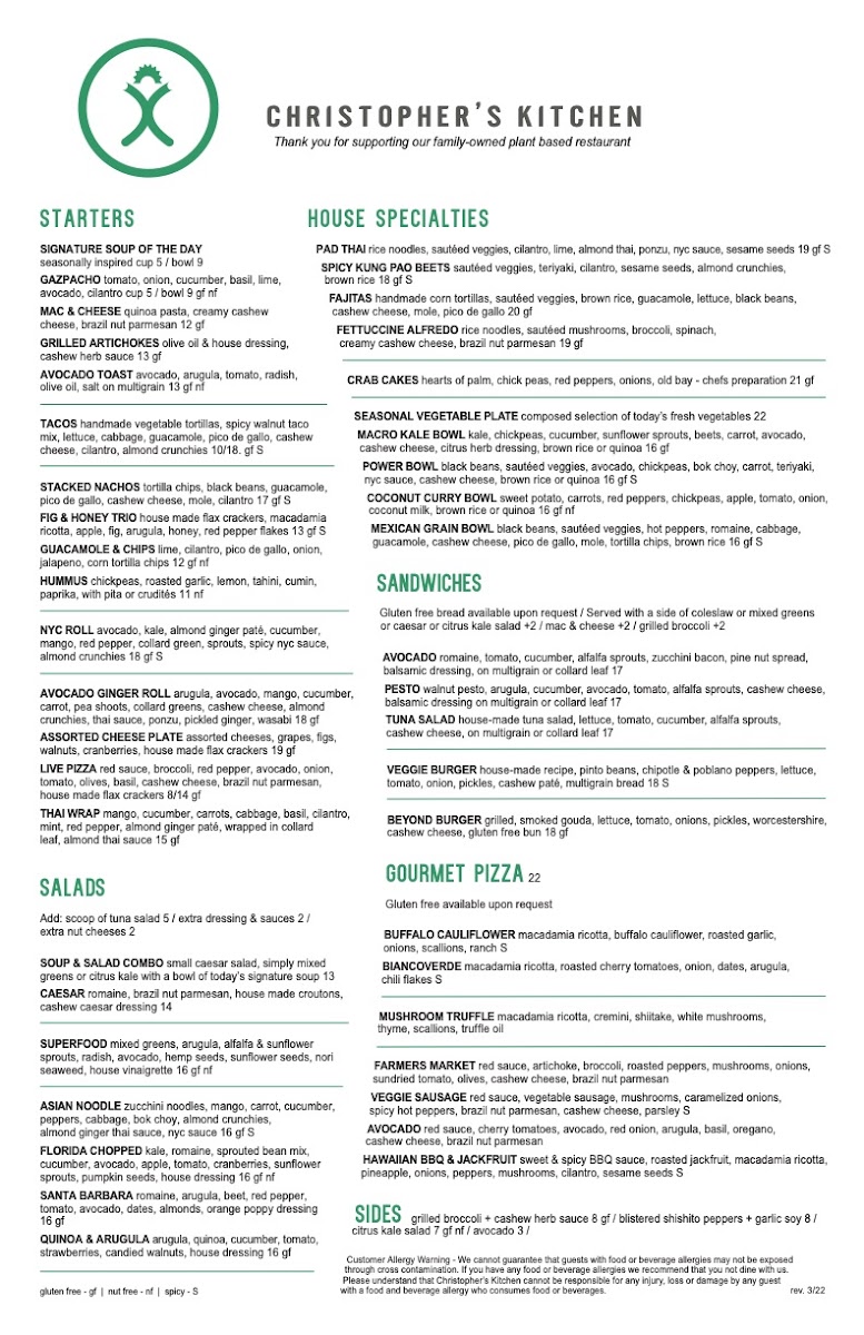 Christopher's Kitchen Menu - Image 4